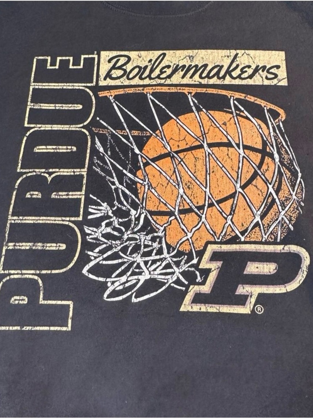 Purdue Boilermakers Women's Medium Basketball Black Sweatshirt - Picture 3 of 5
